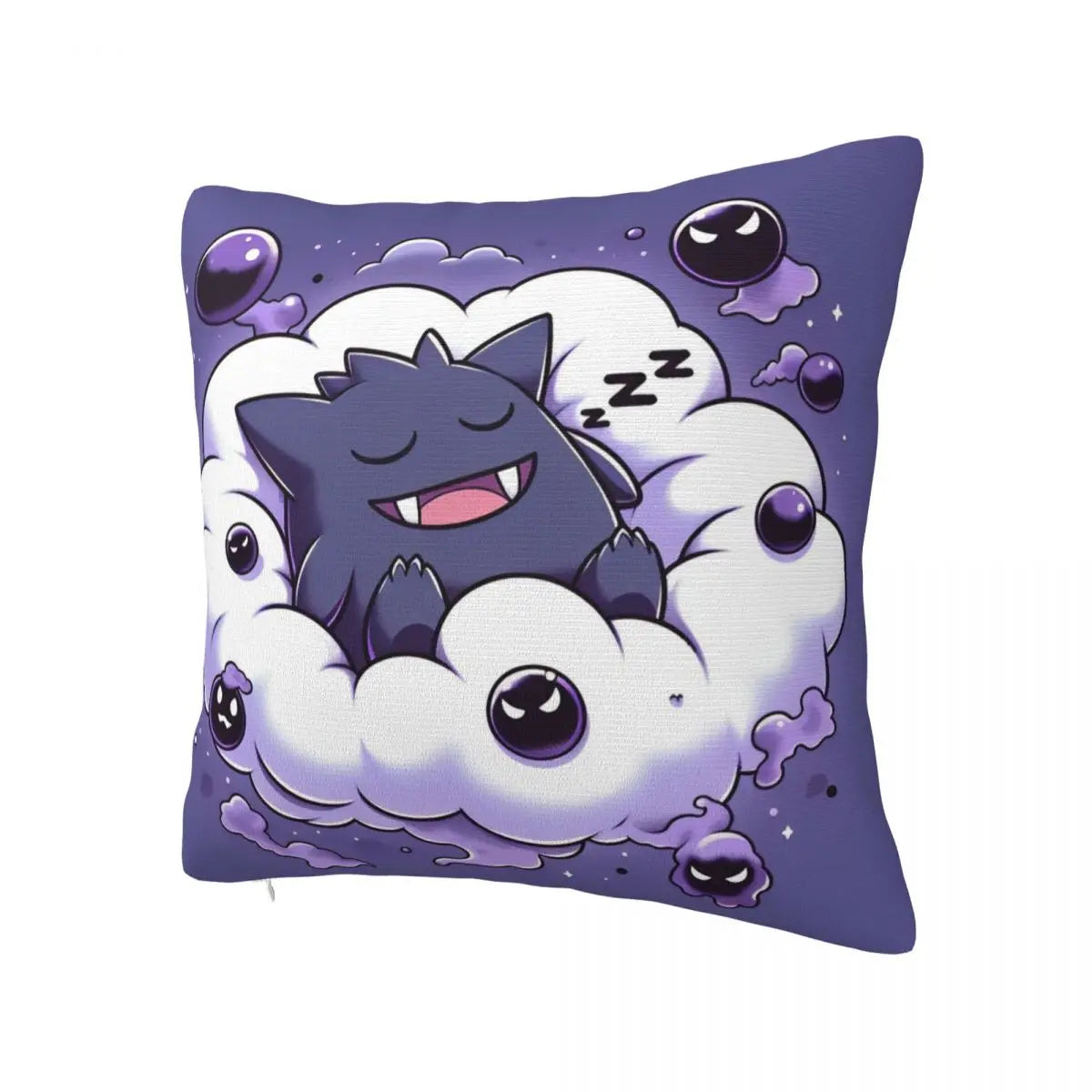 Japanese Anime Pokemon Gengar Cartoon Pillow Cover Soft Pillow Case Cushion Cover Cute Fun Pillowcases for Sofa Home Decoration