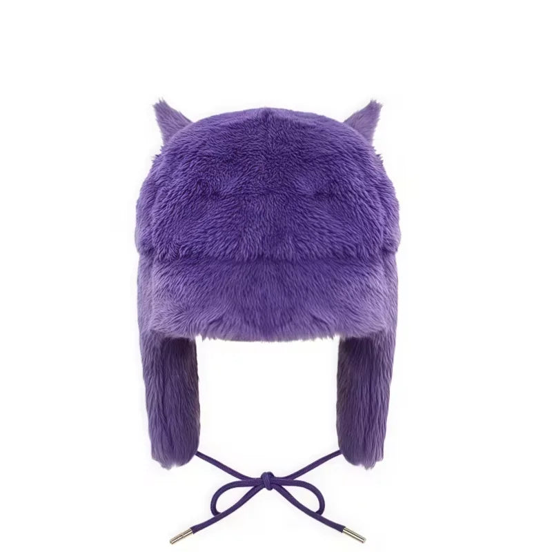 Pokemon Gengar Plush Hat Ski Windbreak Hats Cartoon Winter Keep Warm Anime Cosplay Cap Outdoors by Bike Caps Festival Gifts