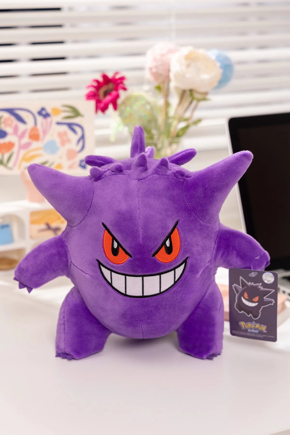 Anime Pokemon Gengar Plush Gastly Evolution Haunter Stuffed Doll Kawaii Cartoon Gengar Peluche Xmas Birthday Gifts for Kids