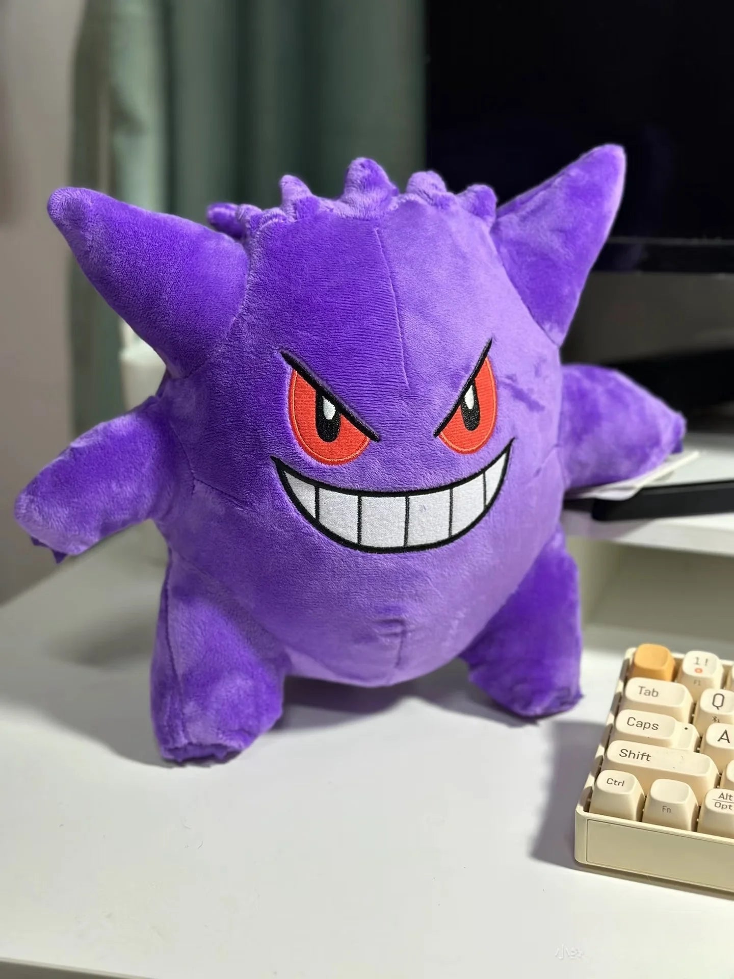 Anime Pokemon Gengar Plush Gastly Evolution Haunter Stuffed Doll Kawaii Cartoon Gengar Peluche Xmas Birthday Gifts for Kids