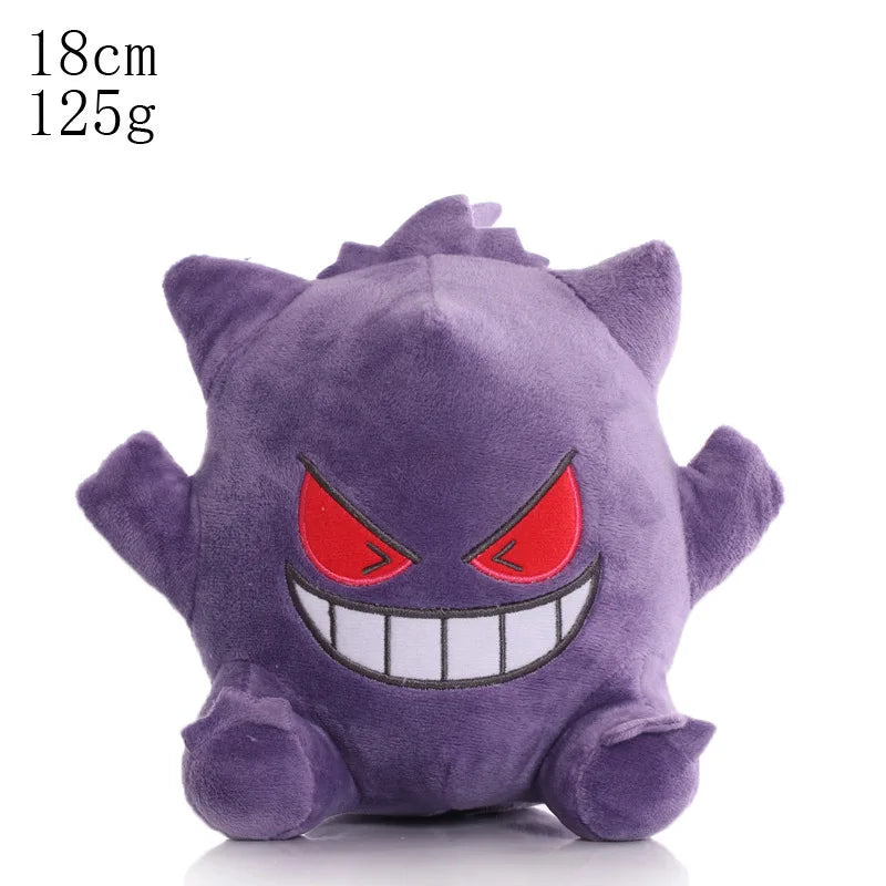Anime Pokemon Gengar Plush Gastly Evolution Haunter Stuffed Doll Kawaii Cartoon Gengar Peluche Xmas Birthday Gifts for Kids
